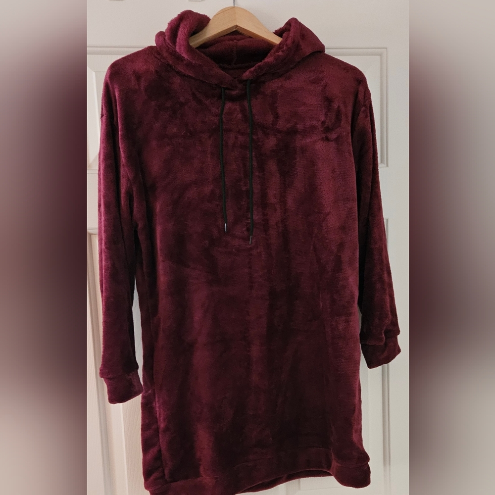 Cozy Burgundy Pullover Hoodie